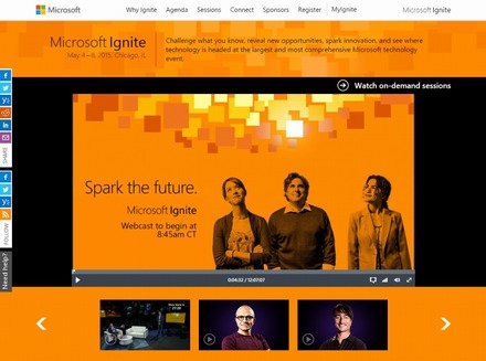 「Microsoft Ignite」サイト
