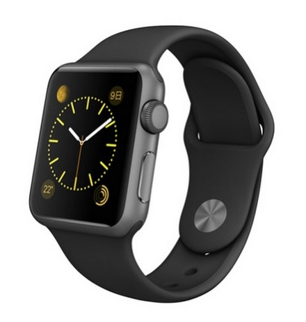 Apple Watch Sport Edition 38mm スペースグレイアルミニウムケース／ブラックスポーツバンド