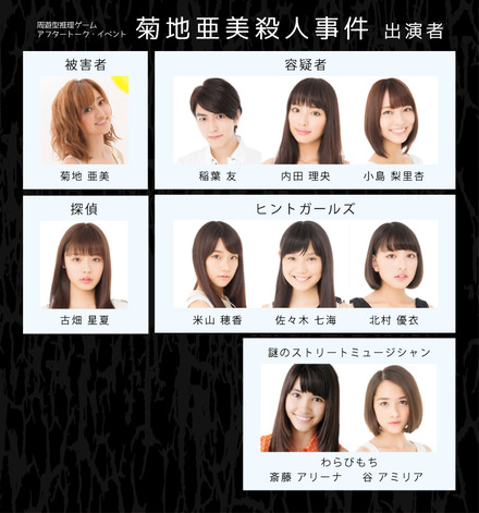 「菊地亜美殺人事件」イベント参加タレント