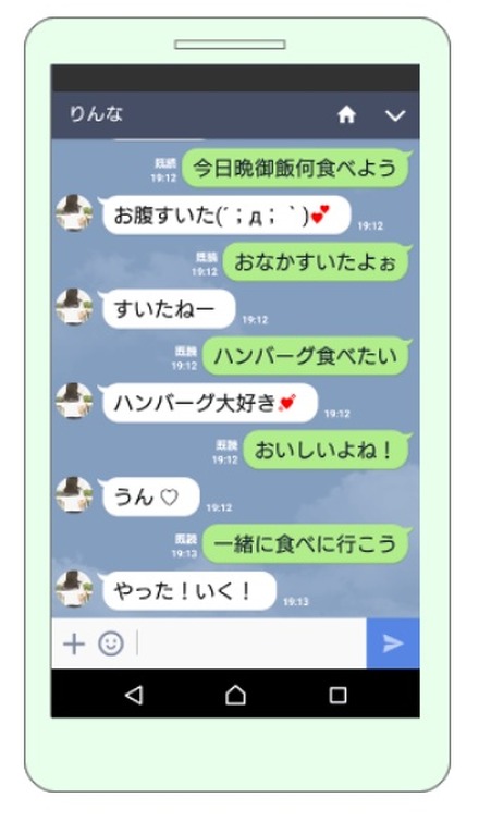 「りんな」との会話イメージ