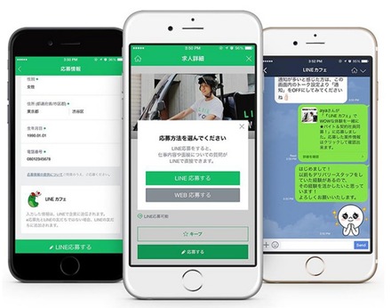 「LINE応募」利用イメージ