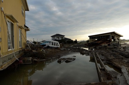 台風第18号関連の大雨で被害を受けた地域《写真 Getty Images》