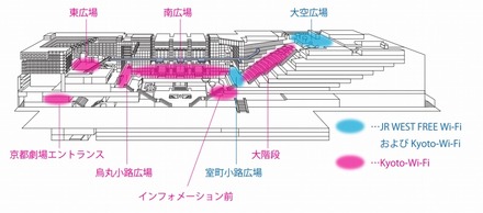 京都駅内のサービス提供箇所