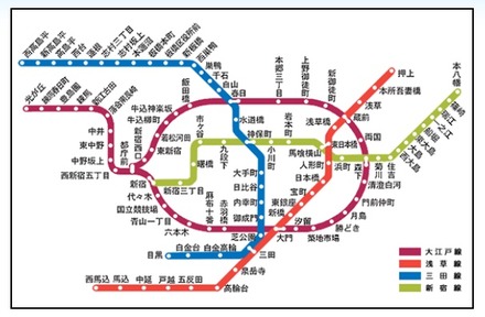 都営地下鉄　路線図