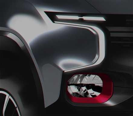 GMの新型燃料電池車の予告イメージ。シボレーコロラドがベース