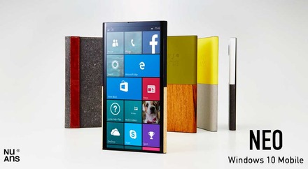 多彩な専用ケースも用意されるWindows 10 Mobile搭載「NuAns NEO」。MVNOのU-mobileからも販売される