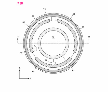 サムスンのレンズ（韓国特許技術情報センターのサイトに公開されている資料より）