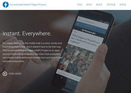 「Accelerated Mobile Pages」サイト