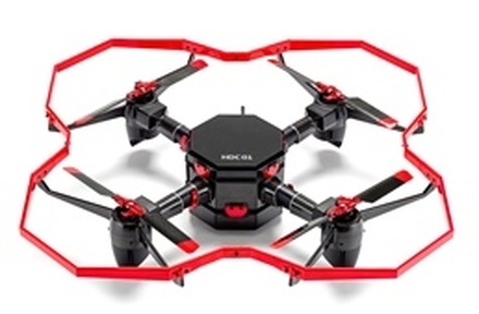 開発コード「UAV HDC01」はマルチロータータイプのドローン。機体設計はRCヘリなどを多く開発しているヒロボーが担当している（画像はプレスリリースより）