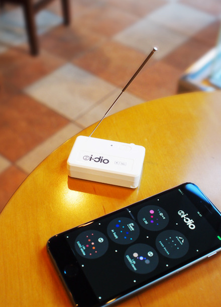 災害時の情報伝達メディアとしても注目を集める「i-dio」。スマートフォンとアプリ、専用チューナーの組み合わせで聞くことができる（画像プレスリリースより）