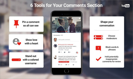 YouTube、クリエーター動画のコメント欄に複数の新機能を導入