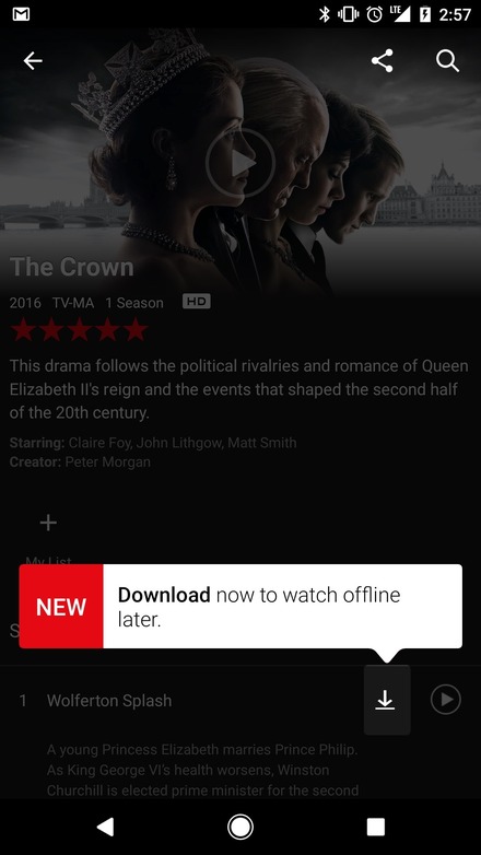 Netflix、ついにコンテンツダウンロードに対応！オフラインでも利用可能に