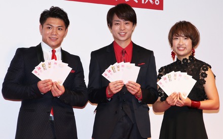 阿部一二三、櫻井翔、奥原希望【撮影：小宮山あきの】