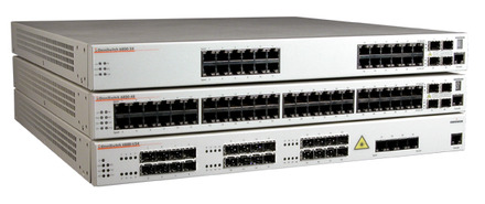 OmniSwitch 6800の各モデル。上から、OS6800-24、OS6800-48、OS6800-U24