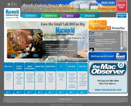 「Macworld 2009」サイト