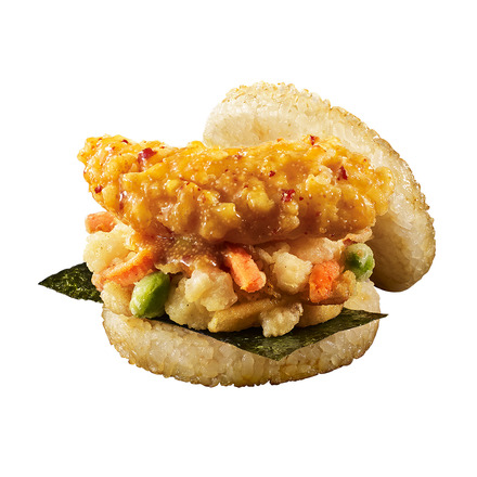 モスライスバーガーよくばり天めんたい味<海老とかきあげ>
