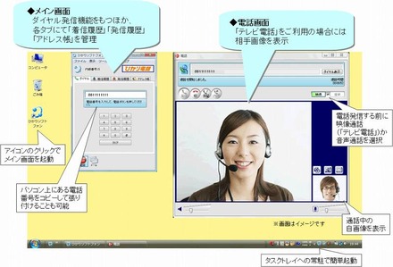 「ひかりソフトフォン」起動画面