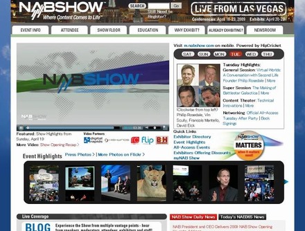 「NAB 2009」公式サイト