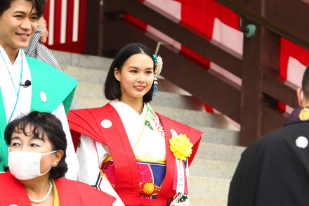 白河れい、成田山新勝寺の豆まき式に登場！「子供の頃は父（元貴乃花）が鬼役」と思い出も