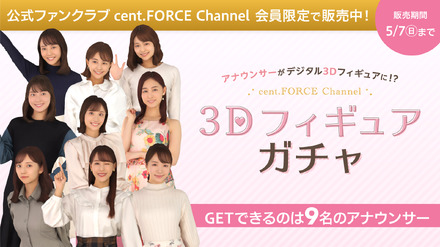 「cent. FORCE Channel 3Dフィギュアガチャ」