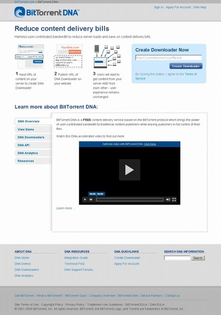 BitTorrentの配信用HTML生成ページ（画像）