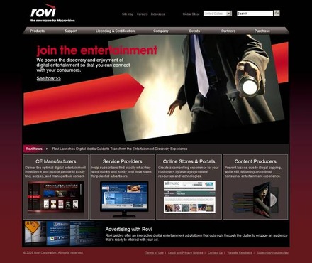 Rovi Corporationサイト