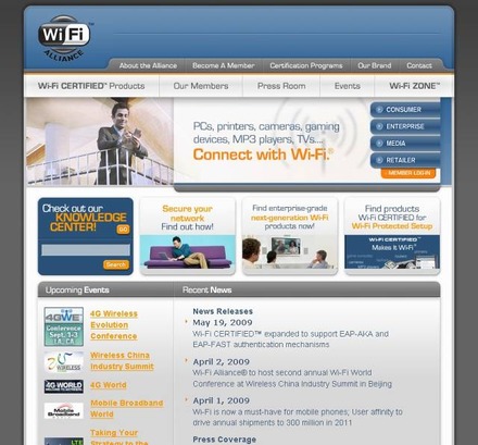 Wi-Fi Allianceサイト（画像）