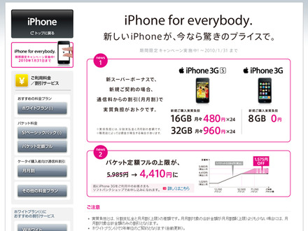 「iPhone for everybody」キャンペーンページ