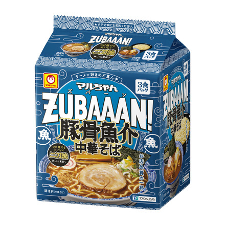 マルちゃんZUBAAAN!　豚骨魚介中華そば　3食パック