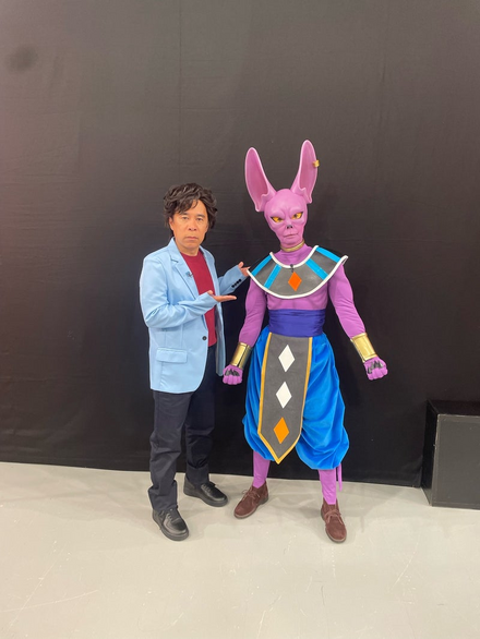 研ナオコ、漫画キャラ「破壊神ビルス」コスプレ公開　岡村隆史と2ショットも