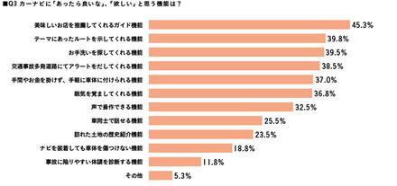 カーナビにあったら良いと思う機能