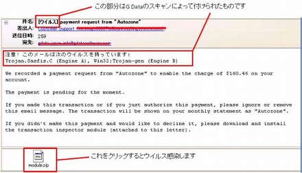 マイクロソフトやヤフーからの支払請求を騙るウイルスメール