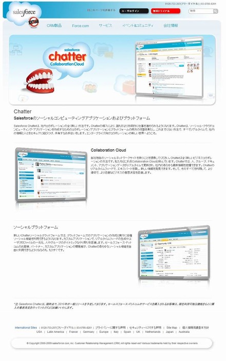 Salesforce Chatterサイト（画像）