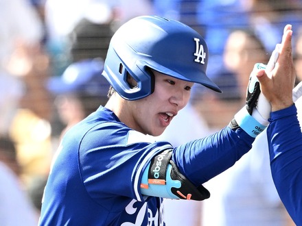 大谷同僚キム・ヘソンのメジャー初本塁打に韓国メディア歓喜！“走攻守”大活躍で山本由伸も援護