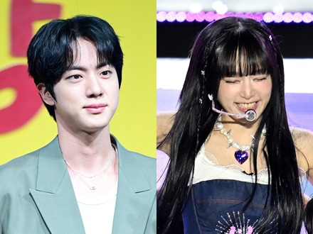 身長差にキュン…BTS・JIN、元K-POP女性アイドルとのペアルック2SHOTが話題!?【PHOTO】