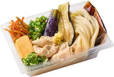 『揚げ茄子と豚しゃぶうどん弁当』
