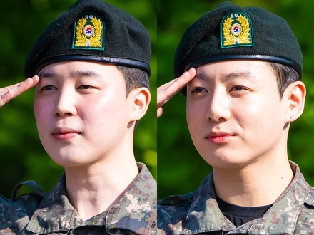 BTSのJIMINとJUNG KOOKが除隊！取材陣やファンと対面、「軍人の方を見かけたら温かい言葉を」