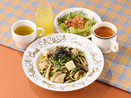 チキンときのこのバター醤油パスタランチ（税込979円）