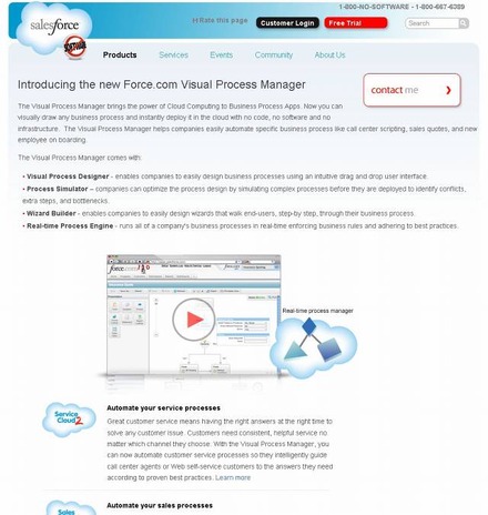 「Force.com Visual Process Manager」サイト（画像）