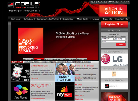 Mobile World Congress 2010サイト