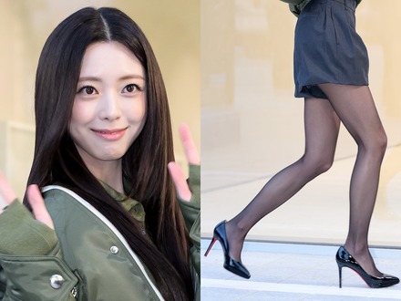 ピンヒール並みに細すぎて心配…ITZY・ユナ、超ミニ丈の脚線美に視線集中「スタイルお化け」【PHOTO】