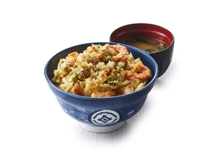 『海鮮かき揚げ天丼(みそ汁付)』 990 円