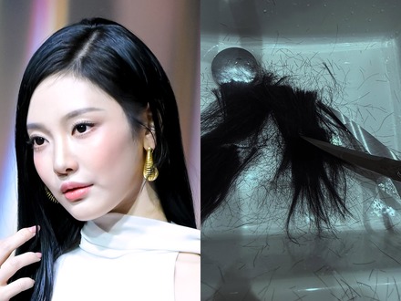 『紅白』不参加のaespa・ニンニン、ばっさりと切られた髪が話題…自由奔放な魅力披露【PHOTO】