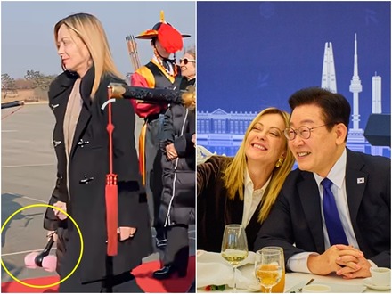 BLACKPINKのペンライトが…娘が大のK-POPファンと公言のメローニ首相、今回の訪韓でも注目集まる