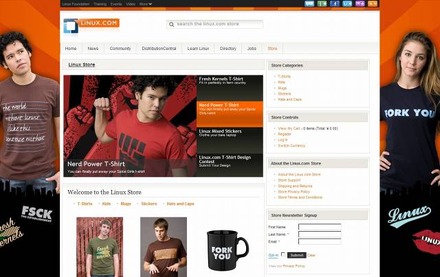 「Linux.com Store」サイト（画像）