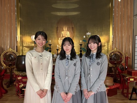 左から)齋藤 陽アナウンサー、正源司陽、藤嶌果歩©︎テレビ東京