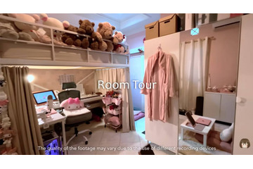 【デスクツアー】ロフトベッド下×カーテンで半個室化！1日の80%を過ごす在宅ワーク環境 画像