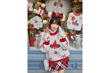 えなこ、可愛すぎるミニスカコーデでクリスマスディズニー満喫！ 画像