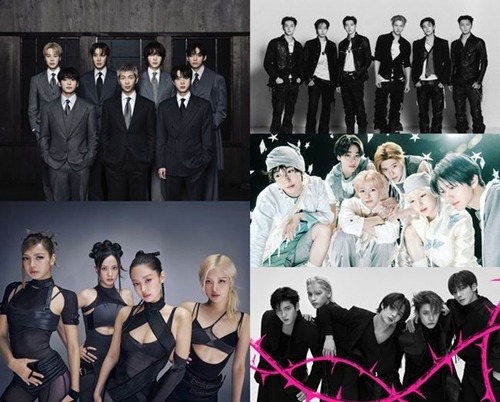 BTS、ENHYPEN、NCT WISH、TOMORROW X TOGETHER、BLACKPINK