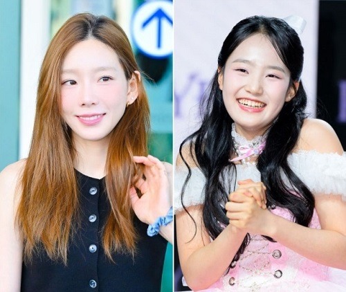 少女時代・テヨン(左)と歌手キム・テヨン